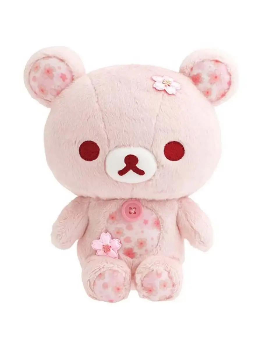 Cute Pink Rilakkuma Korilakkuma Bear Sakura Cherry Blossom Plush Stuffed Toy Doll Kids Girls Gifts 20cm