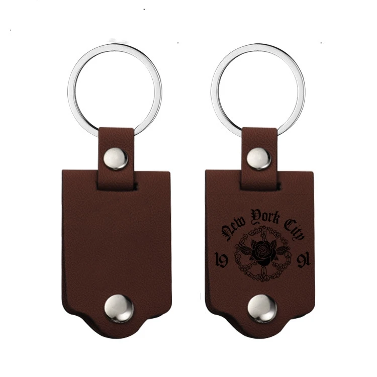 

Wholesale Logo Key Rings Keyring Key Pendant Metal Luxury Keychain Custom Pu Leather Sublimation Blank Leather Keychain wj05