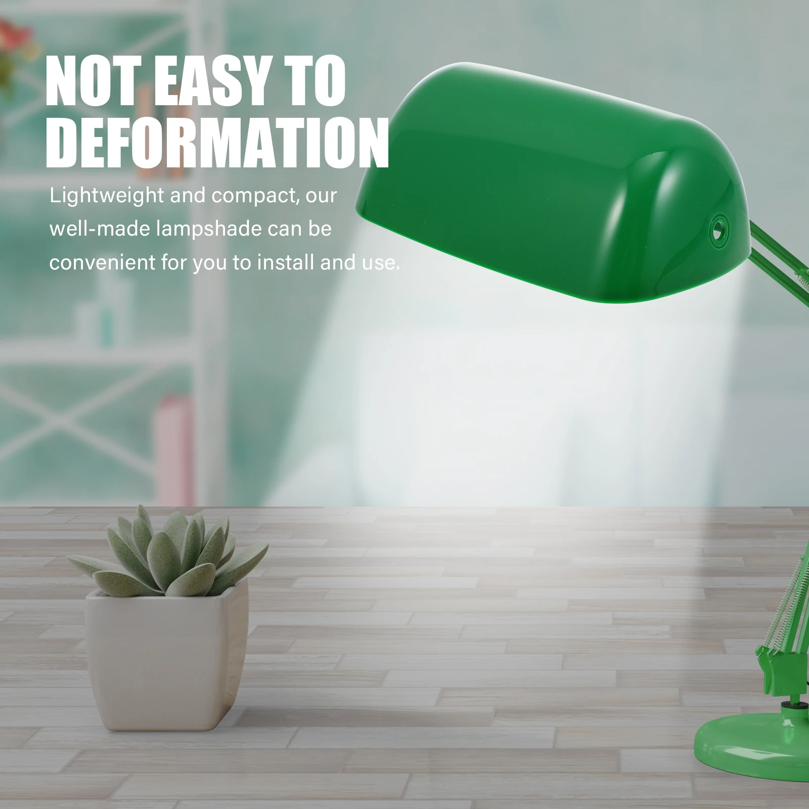 

2 Pcs Lamp Shade Retro Table Lampshade Vintage Light for Protector Green Plastic