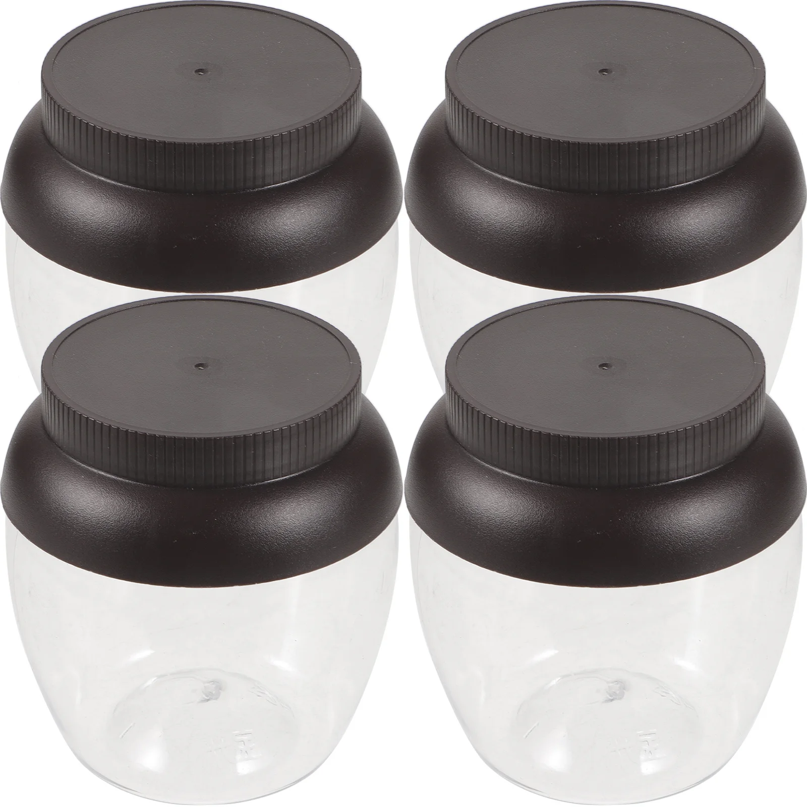 

4pcs Large Capacity Fermenting Jar Transparent Reusable Plastic Pickle Container For Vegetables Kimchi Wine Storage Clear Jars