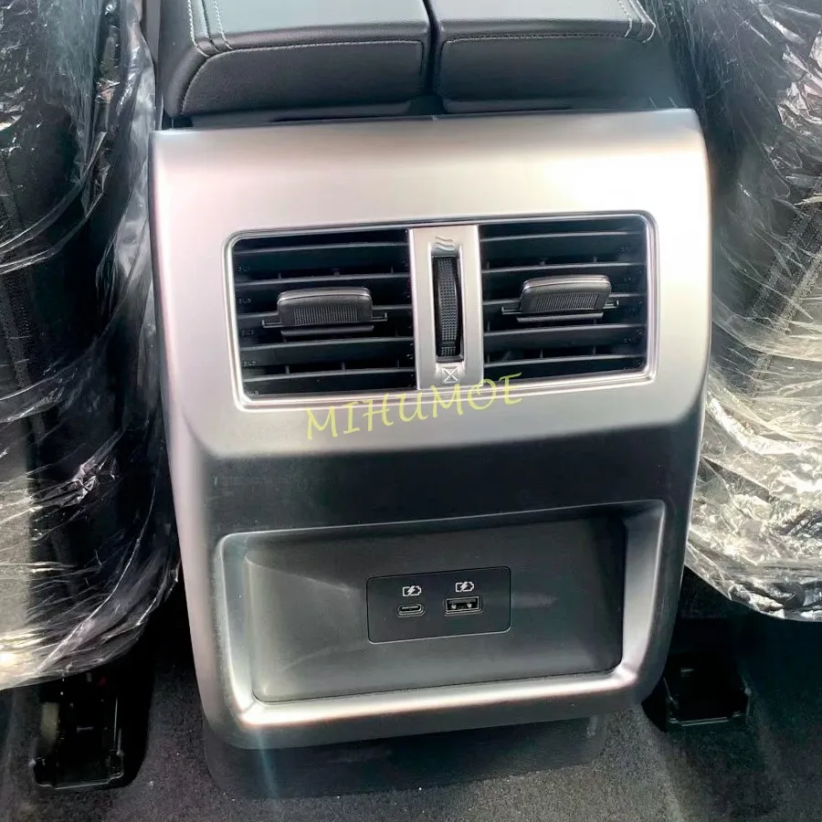 

Матовые хромированные накладки на задний воздуховод и подлокотник для Nissan Rogue X-Trail T33 2021-2026, аксессуары