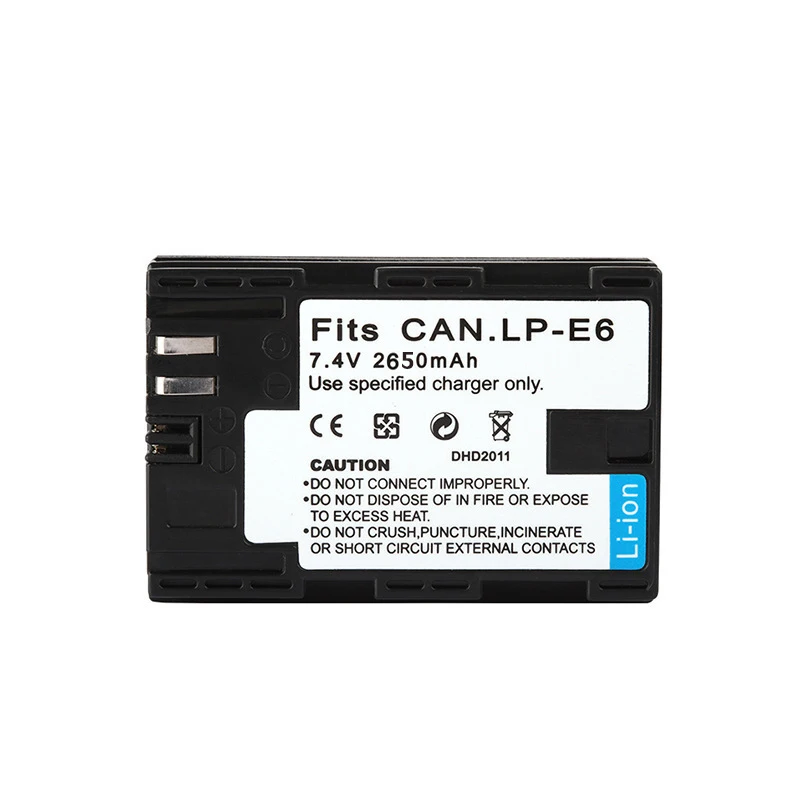 2650mAh LPE6 LP-E6 LP E6 E6N LP-E6N or charger for Canon EOS 6D 7D 5D Mark II III IV 5D 60D 60D 70D 80D 90D 5DS R5 R6 XC10 XC15