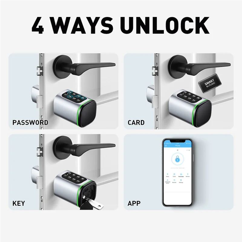 

M20K Password Swipe Card Intelligent Lock Tongtong APP Bluetooth Unlocking Anti-Theft Fingerprint Replacement Lock Cylinder