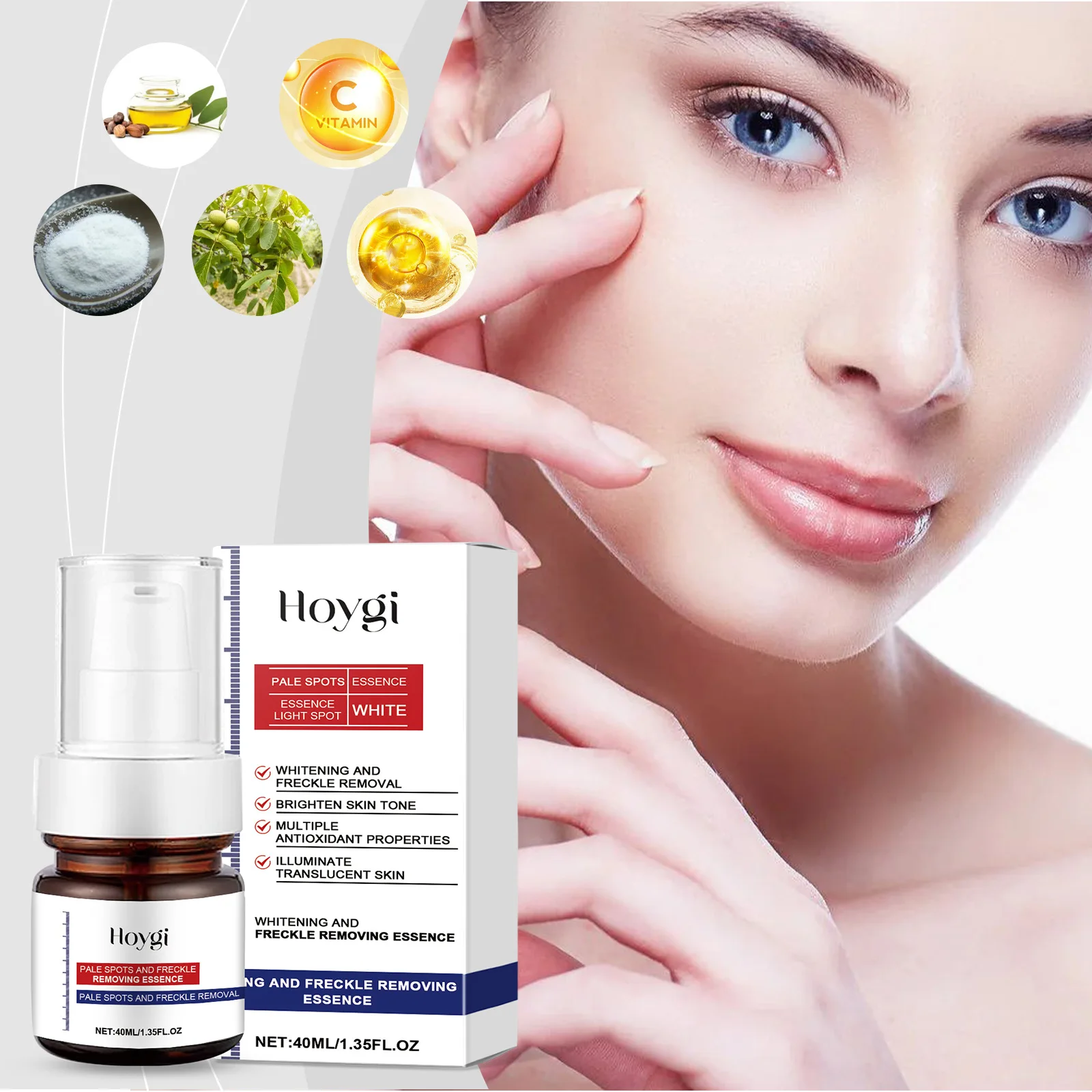 Hoygi Vitamin C Walnut Cream, Hydrating and Moisturizing, Gentle Care, Moisturizing and Brightening Skin Care Cream Anti-Aging