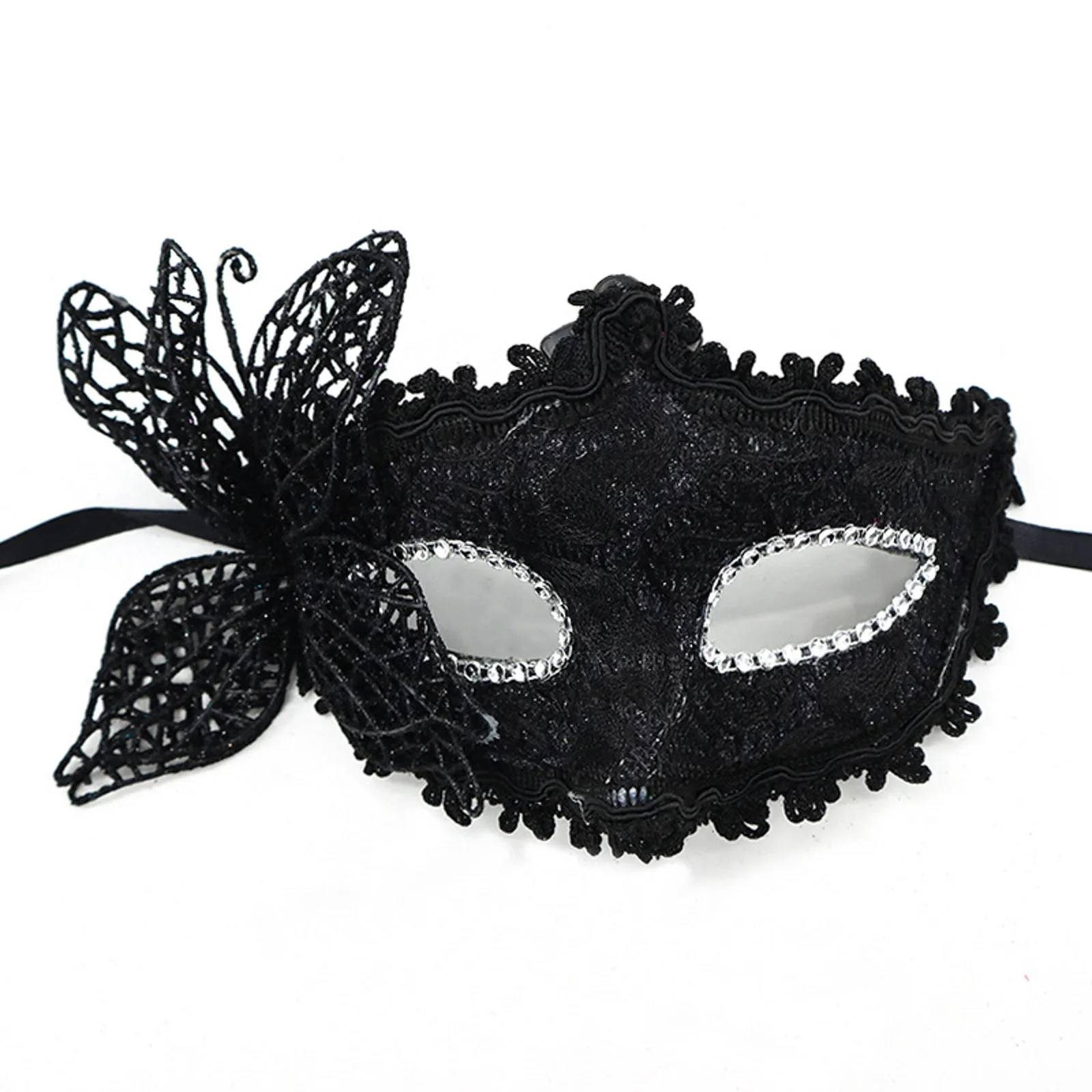 

Women Half Face Mask Masquerade Flowers Princess Eyewear Costume Cosplay Female Feather Mask Adults Carnival Party Prom Props