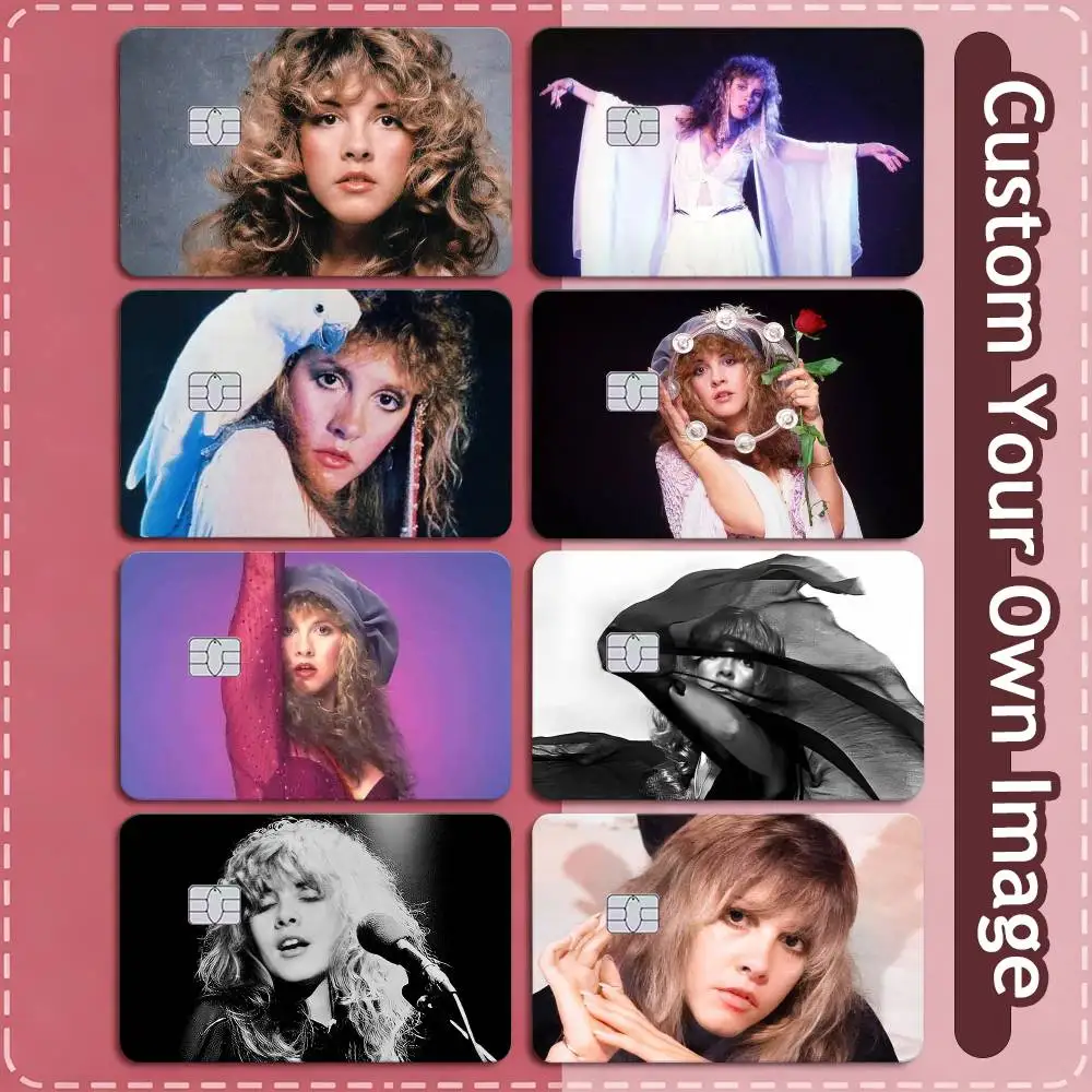 Vintage Stevie Nicks Singer  Credit Card HD Stickers Small Chip Waterproof Sticker Game Card Decal Gift