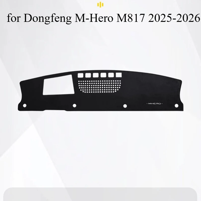Dashboard Cover Mat for Dongfeng M-Hero M817 2025-2026, Anti-Glare Flannel Dash Pad Heat Shield UV Protector for Center Console