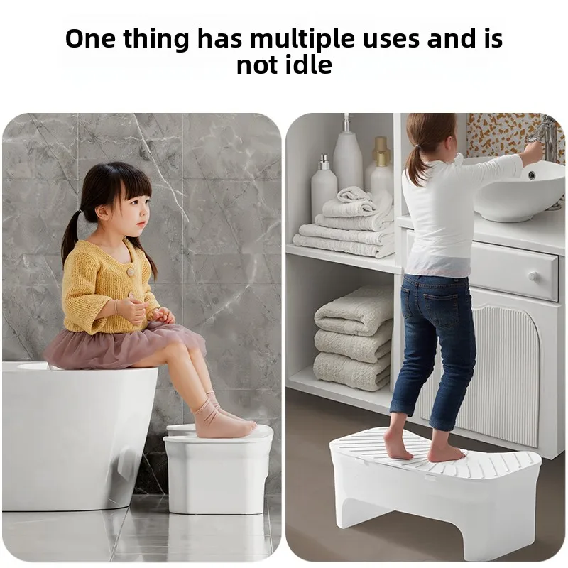 

Anti-Slip Step Stool for Toilet Thickened Foldable Bathroom Footstool Non-Skid Step Up Stool Space Saving Toilet Step Stool