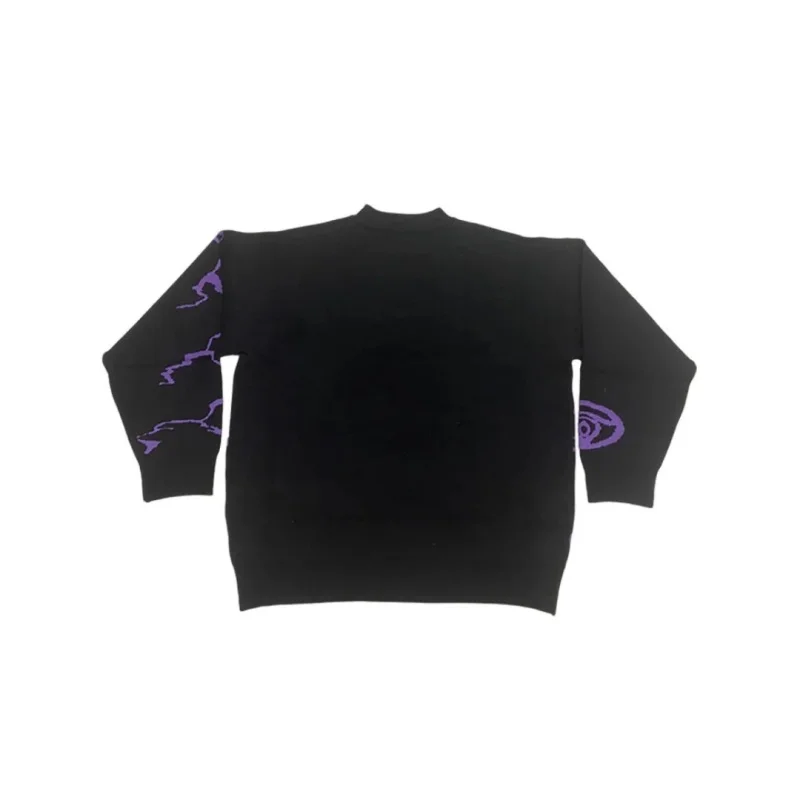 Anime jacquard oversized trui gebreide trui gothic Y2k vintage Amerikaanse stijl high street fashion voor herfst en winter