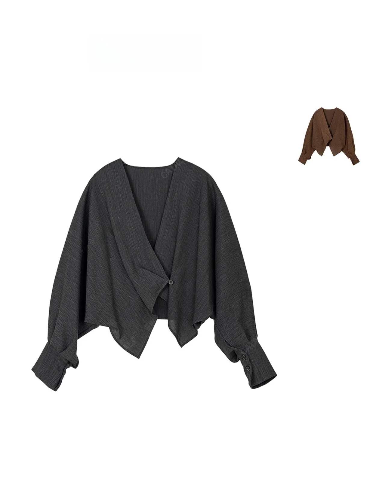 

Cleanfit alpw Linen Silk Cold Tone Open Cardigan Jaet Women's Long Sve irt Thin Non-deformable Faionable