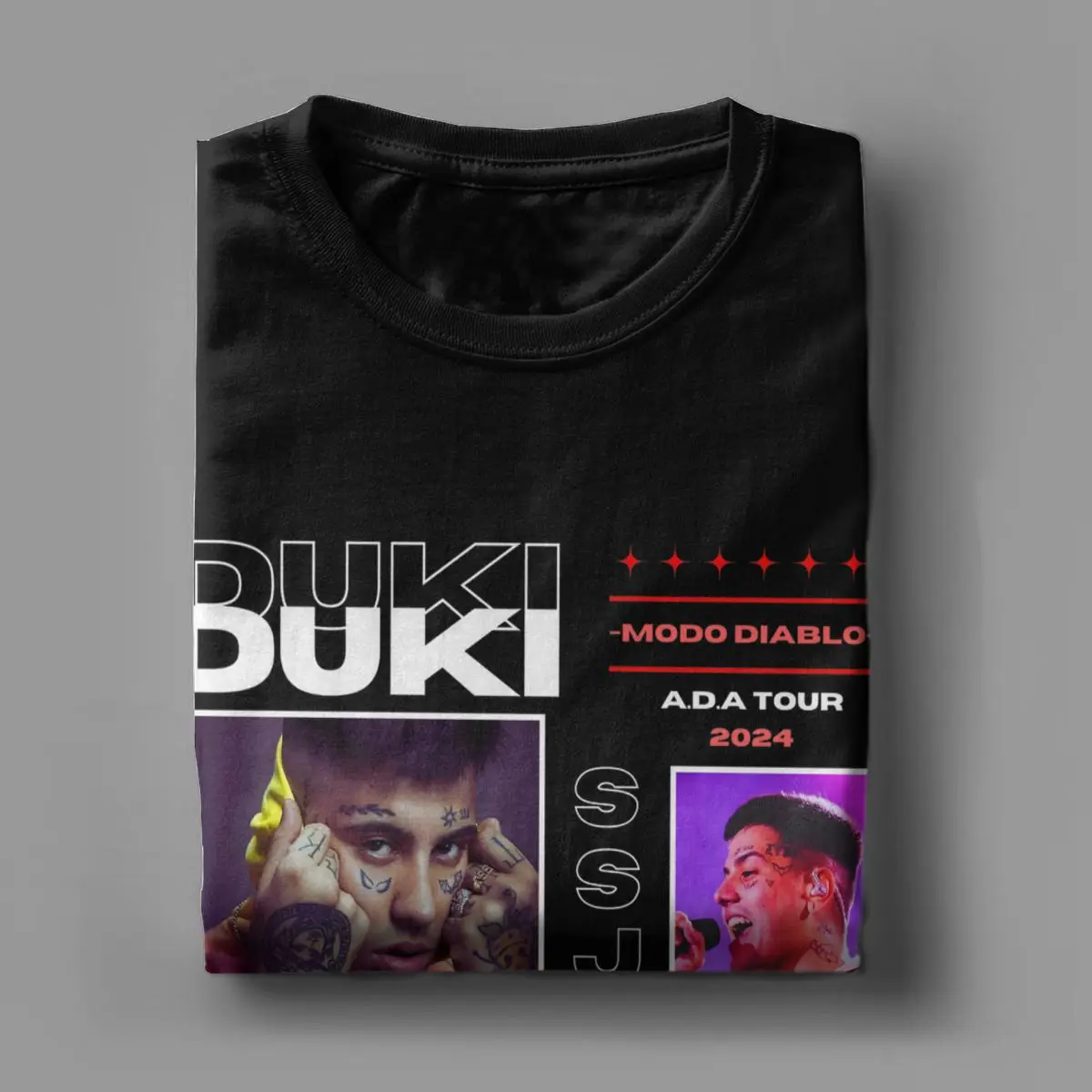 Verão Duki Singer Rapper T-shirt para homens e mulheres, Album Tour 2024, Merch, Funny Tees, puro algodão, roupa clássica