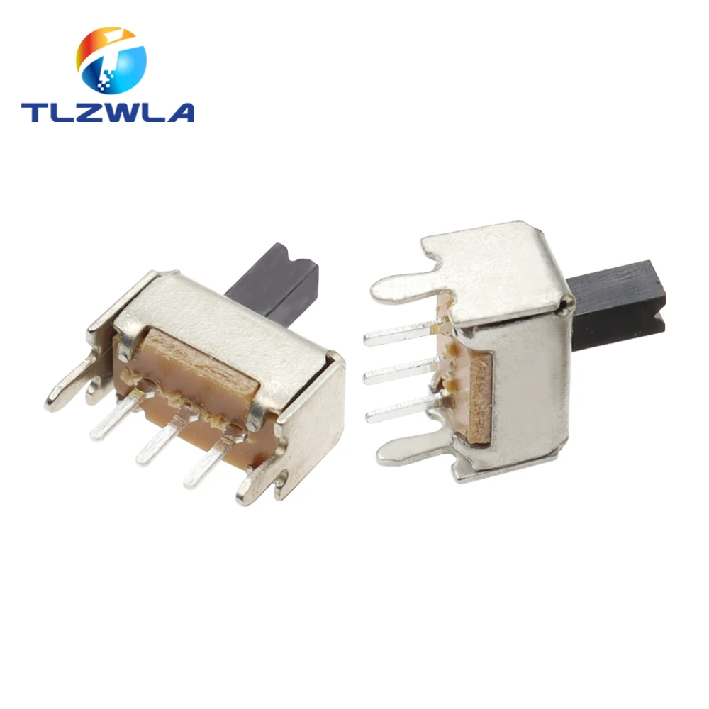 10PCS SS12D07 Mini Vertical Slide Switch 1P2T 3 Pin Toggle Switch SMD PCB DPDT Vertical Switch High Quality