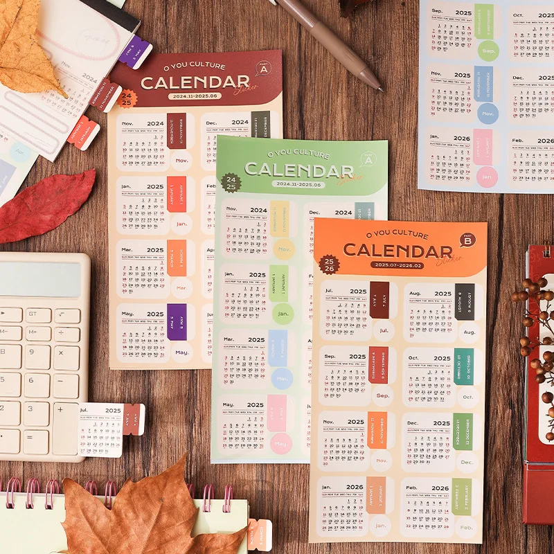 ملصقات تقويمية لعام 2026 ملصقات مخططة شهرية لدفتر القصاصات ذاتية الصنع دفاتر الملاحظات والجدول الزمني والاستخدام المدرسي/المكتب #2