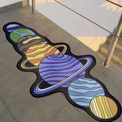 Planet Irregular Carpet INS Soft Bed Bedside Long Carpets for Living Room Bedroom Area Rugs Plush Fluffy Home Floor Mat Doormats
