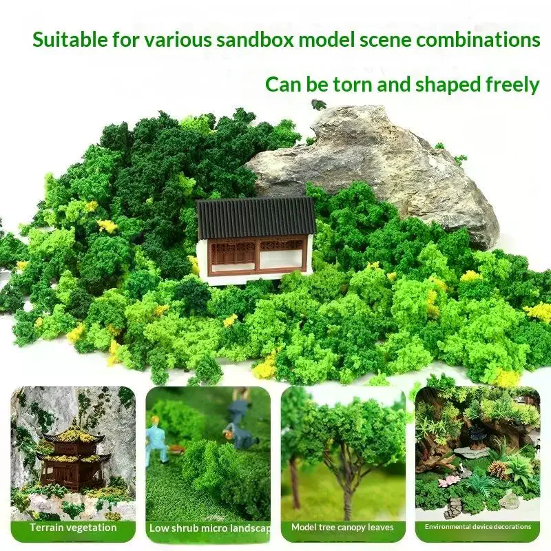 

25/50g Sponge Tree Powder Simulated Bushes Shrub Tree Powder For Sand Table Model DIY Material Diorama Building Landscape Layout