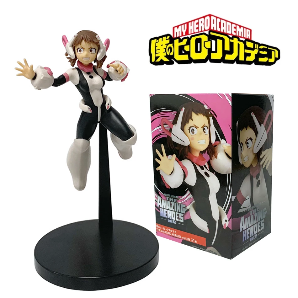 18-22 Cm Mijn Hero Academia Anime Perifere Hero Uraraka Ochako Actiefiguren Pvc Model Decor Collectible Standbeeld speelgoed Gift