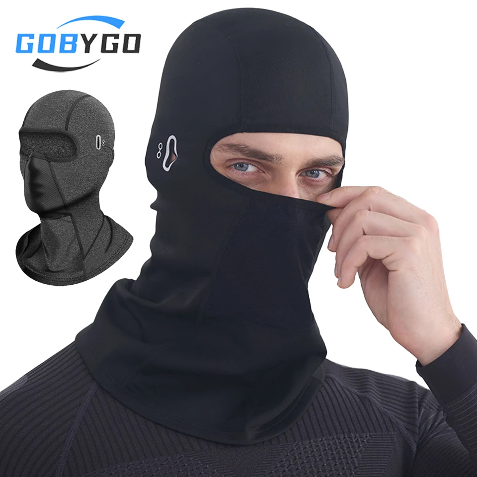 GOBYGO 1 قطعة أغطية الرأس الشتوية الدافئة مرونة عالية الراحة وشاح من الصوف تزلج الوجه درع وقناع يندبروف قناع الباردة واقية الدراجات