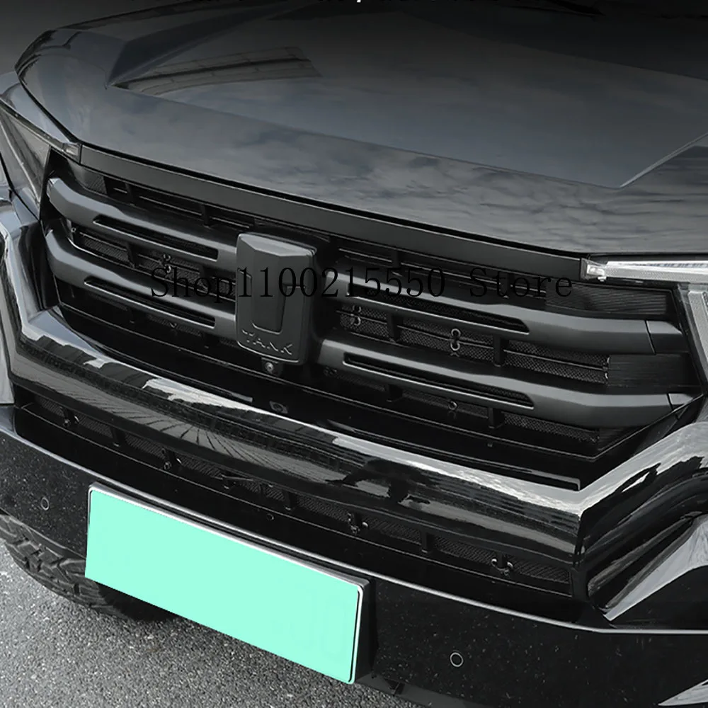 Car Grille Smoked Black Decorative Strip For Tank 400 Hi4-T Hybrid 2023 2024 Exterior Modified Styling Accessories