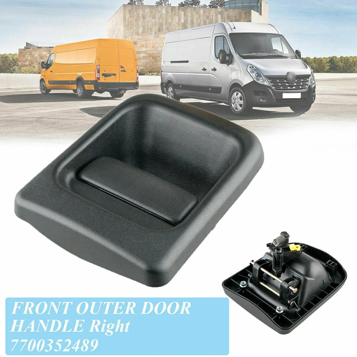 

Right Side Sliding Door Handle For Renault Master Vauxhall Movano Mk2 Black 7700352489