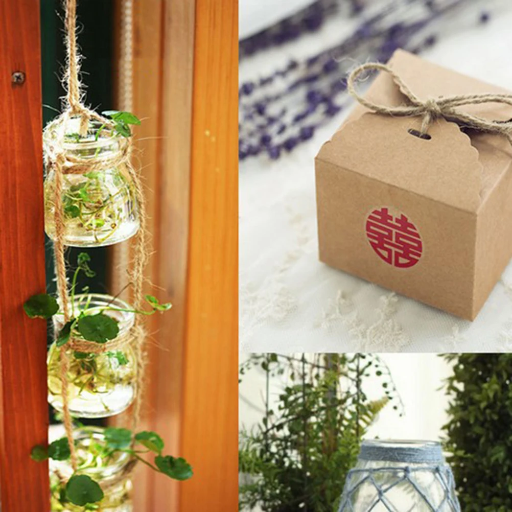 

12 Rolls Handwoven Twine Knitting Cord Colorful Jute Toilet Paper Holder Rope Gift Ring