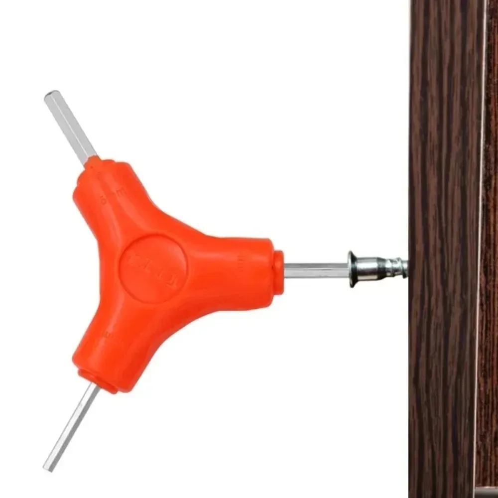 Jeu de clés hexagonales trigéminales 3 en 1، 2.5/3/4/5/6/8 مم، أدوات المنافذ en acier au carbone، outils d'entretien de bicicleta