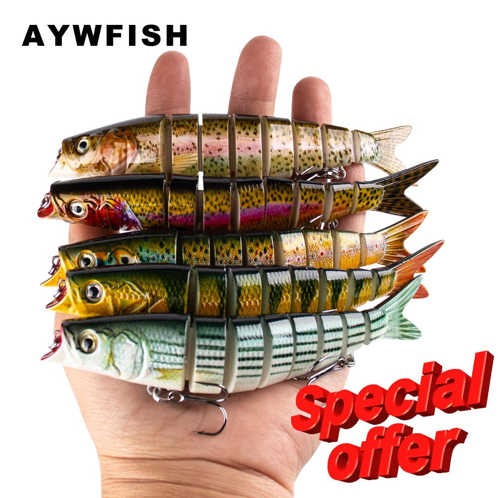 AYWFISH Special Offer 14CM 21.5G Minnow Swimbait Fishing Lure Sinking Artificial Hard Bait Multi Jointed Swimbait ( Limited )