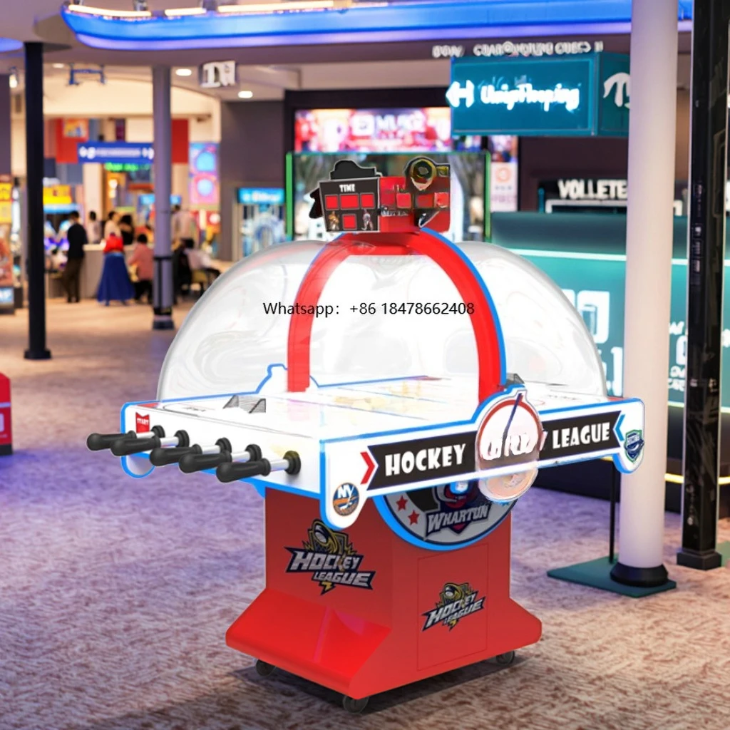 High Quality Indoor Double Ice Ball Table Machine 2-Player Coin-Operated Ice Hockey Game Table Machine Ice Bubble Hockey Table