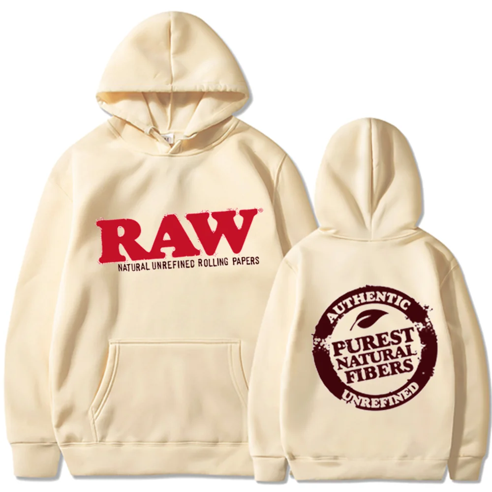 RAW 2022 Fashion Hoodie Men Sweater Fleece Hooded Harajuku Hip Hop Casual Men Ladies Hoodie High Quality Pullover Hoodie