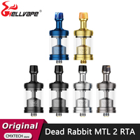 Original Hellvape Dead Rabbit MTL 2 RTA Tank 2ml 4ml E Cigarette DIY Atomizer single Coil Deck with 0.7ohm Ni80 Clapton Coil