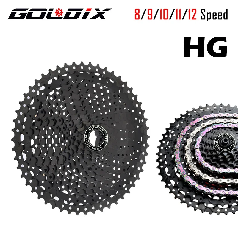 

GOLDIX MTB Bike Freewheel8/9/10/11/12Speed 40/42/46/50/50TBlack Bike Freewheel Bike Sprocket for Shimano / SRAM cassette