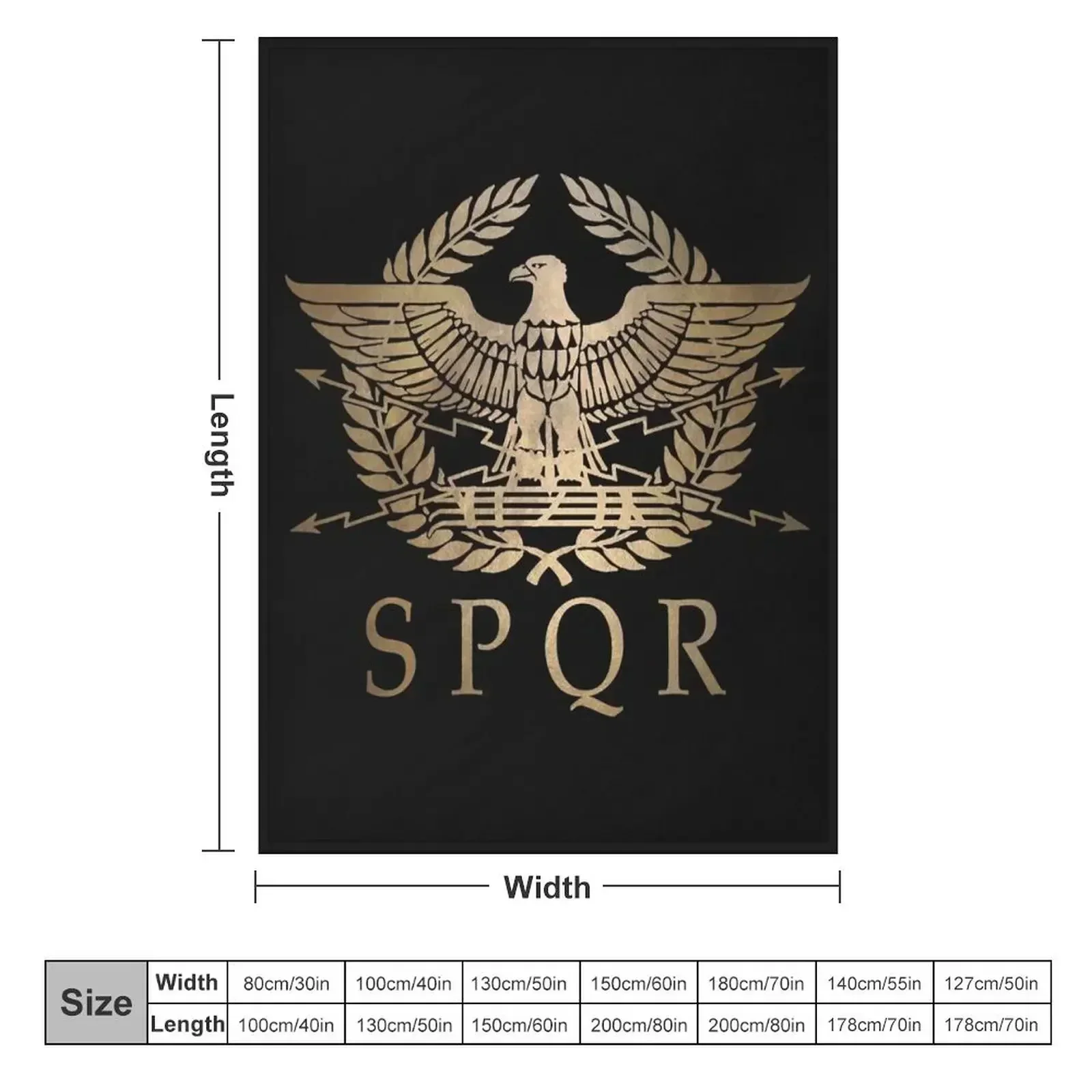 SPQR- Roman Empire Standard Shield Throw Blanket couch cozy soft plush fuzzy picnic outdoor blanket