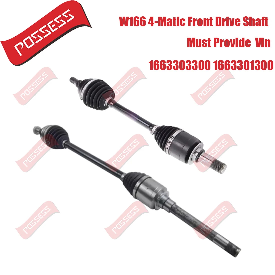 

Front Axle Drive Shaft Assembly With Constant Velocity Universal Joint For Mercedes-Benz M-Class GLE GL GLS W166 X166 C292