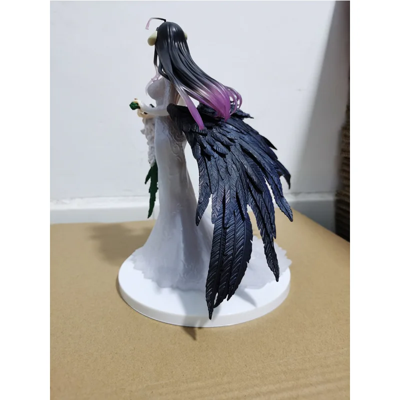 25cm Overlord Albedo In Wedding Dress Anime Girl Figure Model Large Statue Boys Collection Desktop Decoration Ornament Toys Gift