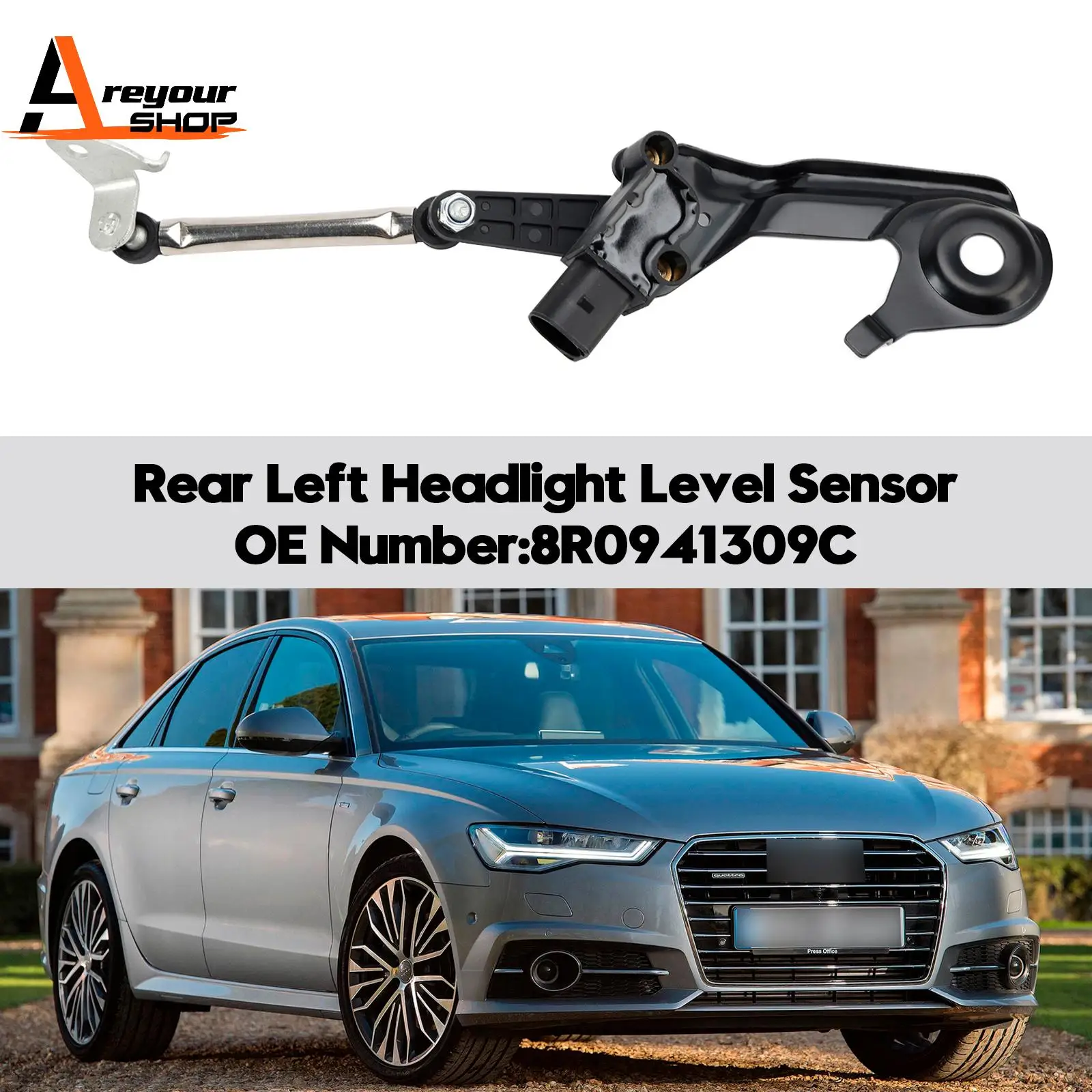 

Rear Left Headlight Level Sensor 8R0941309C for Audi A6 C7 A7 Q5 8RB