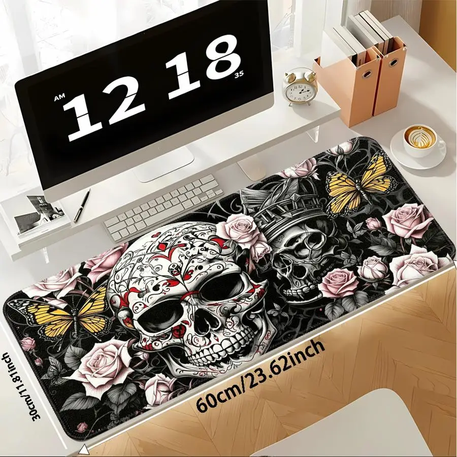 Flower Skull rubber Mouse Pad Desk accessories Computer Laptop Pad office Pad Keyboard Mouse Pad Game Console Pad
