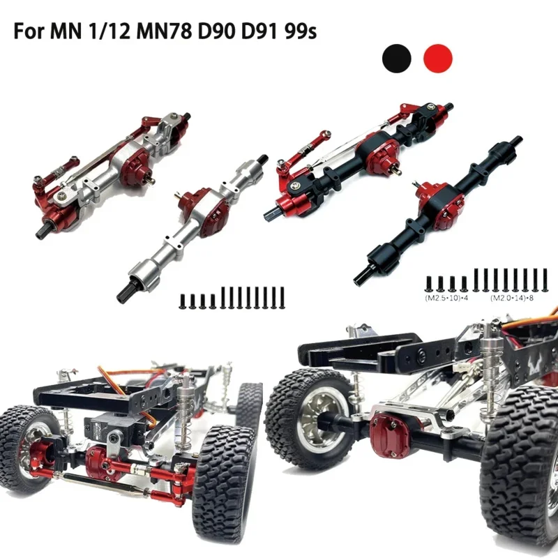 

Front and Rear Axle Assembly for MN 1/12 MN78 D90 D91 99s Accessories Metal Upgrade Parts Rc Model Crawler Car Truck Buggy