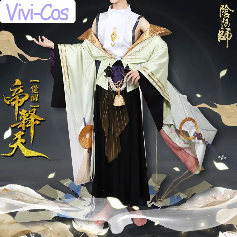 Vivi-Cos Game Onmyoji Magmatron SSR After Awakening Gorgeous Kimono Antique Uniform Cosplay Halloween Costume Role Play Party