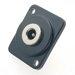 1 st 5.5x2.1mm DC Power Jack Socket Vrouwelijke Panel Mount Connector Metalen DC 5.5*2.1 Opladen Socket Met bevestigingsplaat