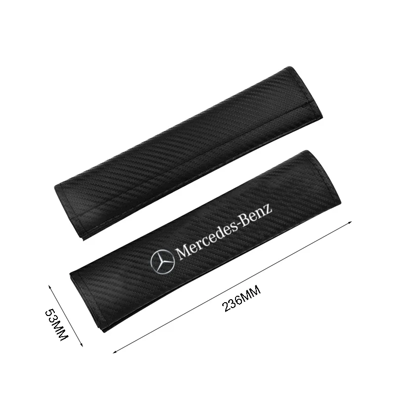 لبنز AMG سيارة حزام الأمان غطاء الكتف ألياف الكربون حزام الأمان وسادة لمرسيدس بنز W211 W203 W204 W210 W124 AMG W202 CLA