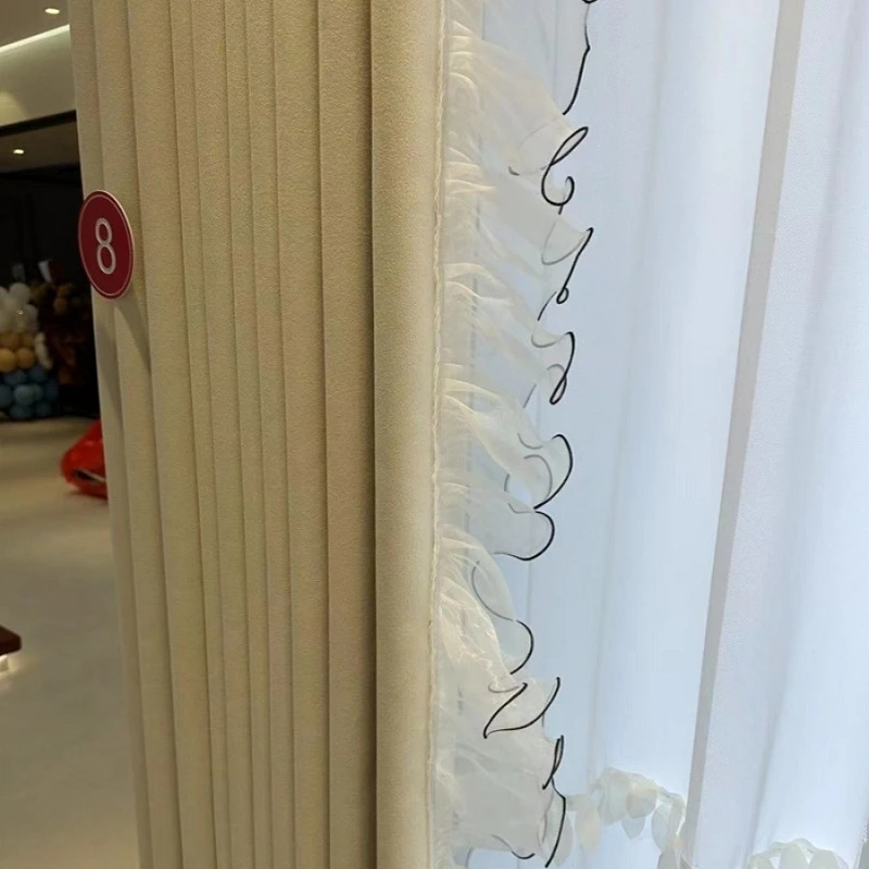 20Yards White Black Edge Pleated Fabric Lace Ruffle Trim Embroidery Fringe Ribbon DIY Apparel Sewing Guipure Decor