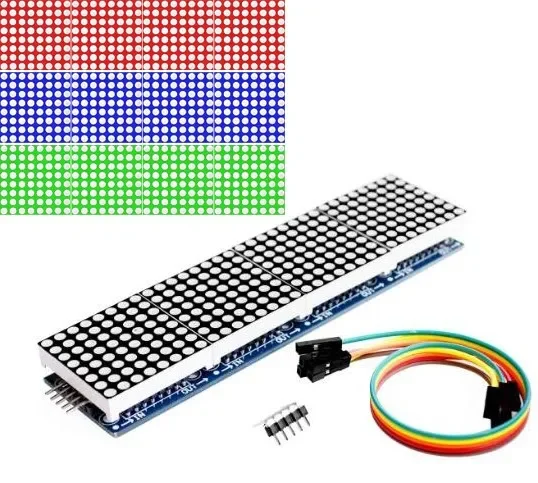 MAX7219 Dot Matrix Module Microcontroller 4 In One Display with 5P Line