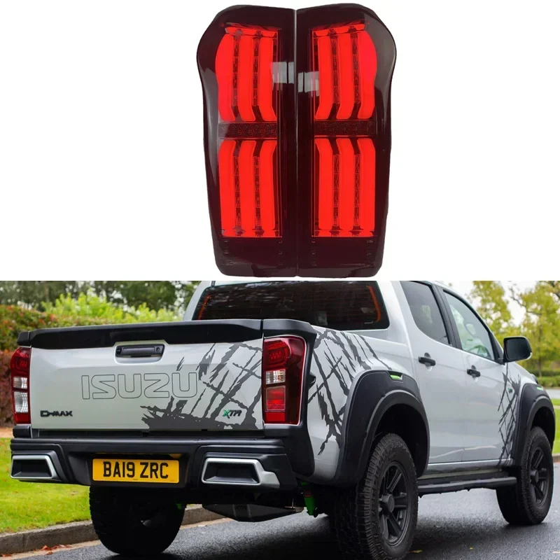 12V Car LED Taillight Tail Lights For Isuzu D-max Dmax 2012 2013 - 2019  Rear Running Lamp Brake Reverse Turn Signal Indicators