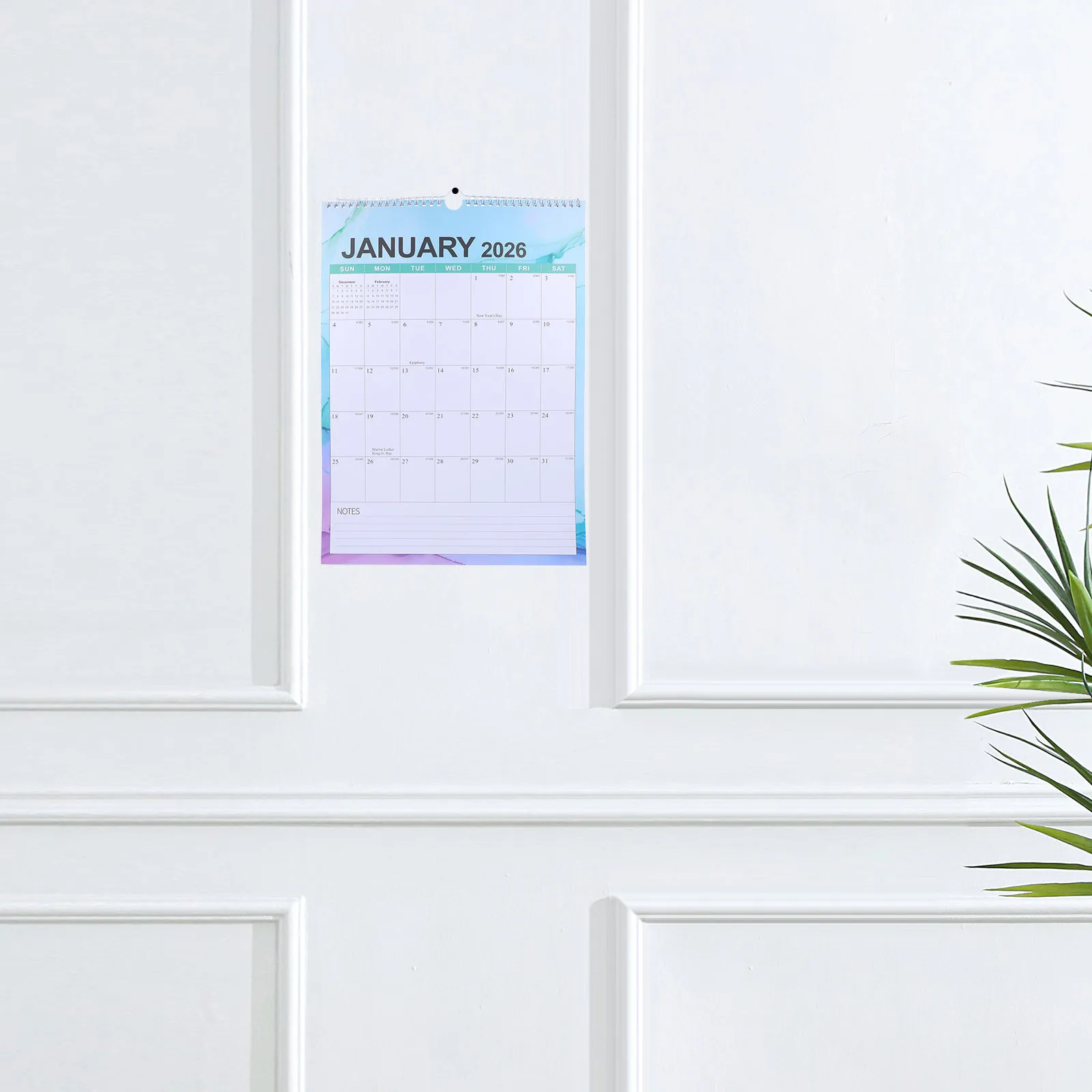 

Настенный календарь на 18 месяцев, 2025-2026, международные праздники, большой бумажный планировщик с принтом, двойной проволочный переплет для офиса, домашнего декора