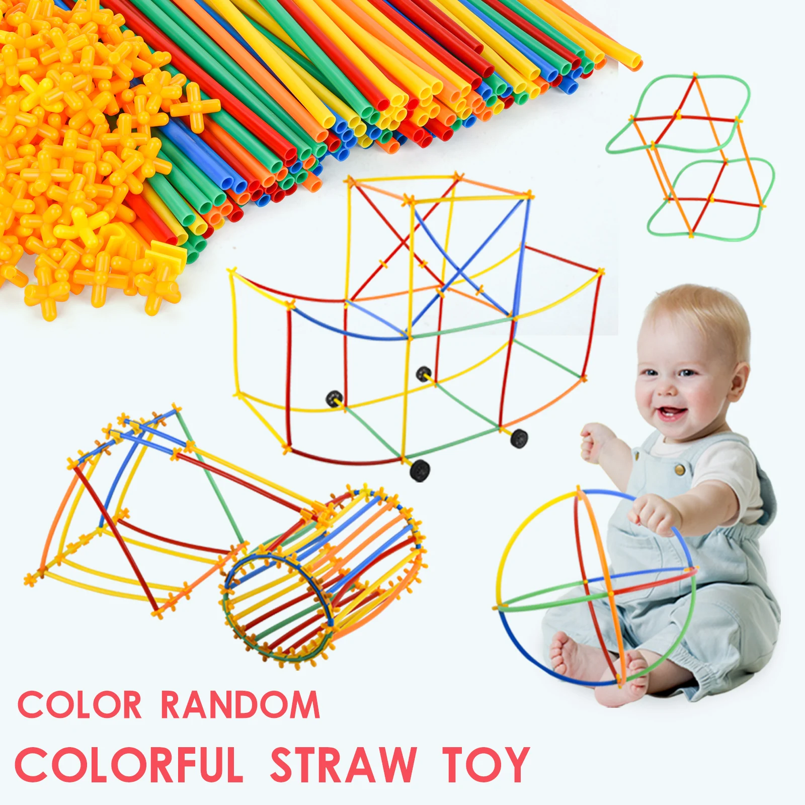 Yiqu miękka słoma magiczny inteligentny kij klocki do budowy Puzzle konstrukcyjne Diy dom szkoła zabawka dla dzieci Puzzle konstrukcyjne Hallowee