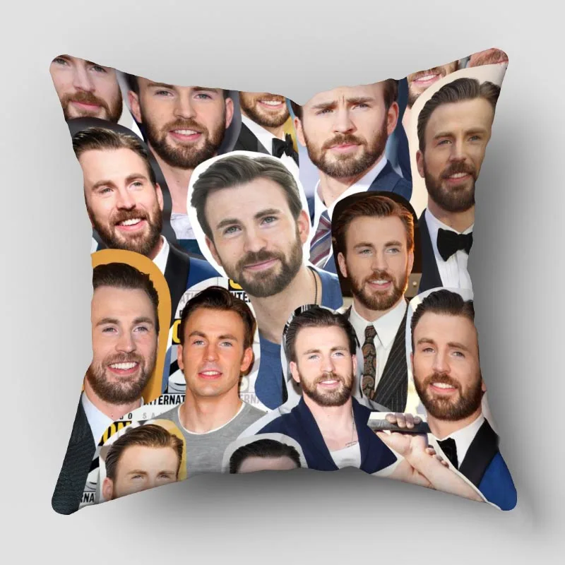 Musife Custom Chris Evans Square Pillowcase Custom Zippered Bedroom Home Pillow Cover Case PZ