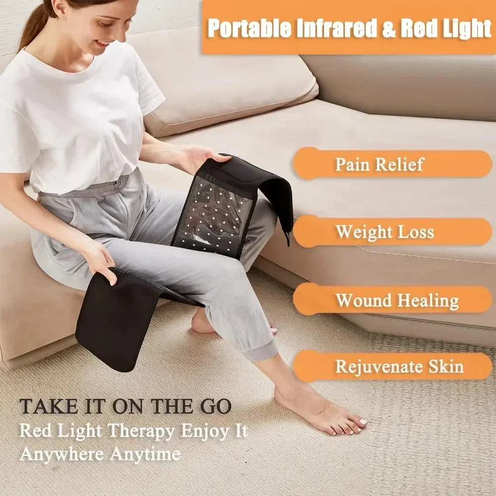 USB Plug-in Red Light Therapy Belt LED Red Light Therapy with Near Infrared Light Device for Relieving Sore Back Muscles