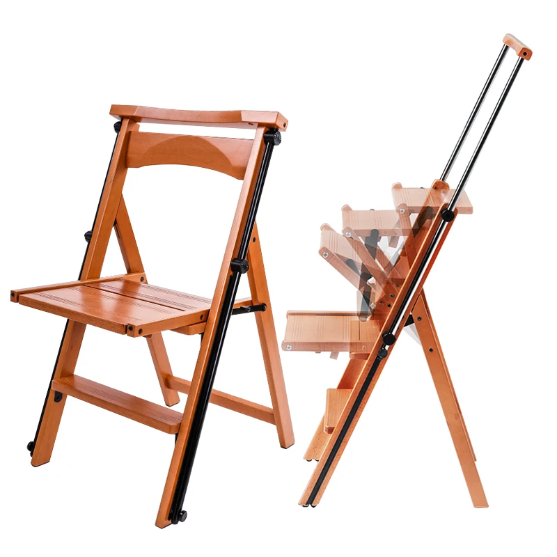 

Herringbone ladder, household, step ladder, four steps, five steps, folding, solid wood, telescopic