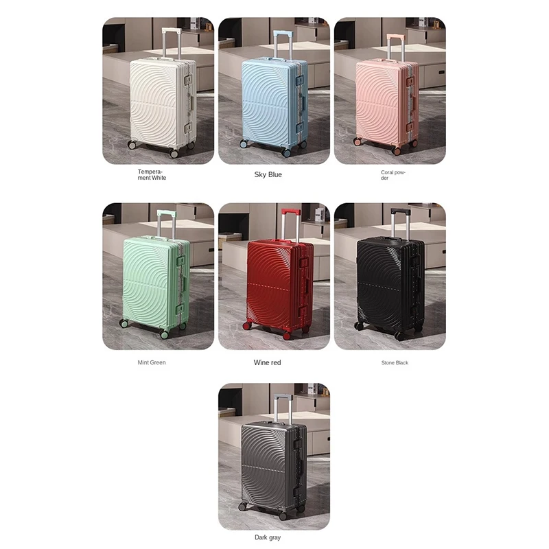 2024 New Luggage 20-inch Travel Suitcase Thickened Aluminum Frame Password Trolley Case 29-inch Large-Capacity Spinner Wheel