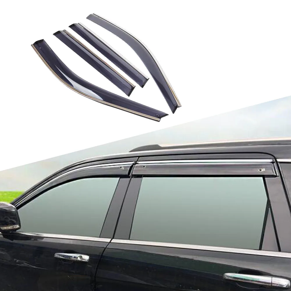 

Car Cover Sticker Window Glass Wind Visor Rain/Sun Guard Vent 4pcs For Jeep Grand Cherokee 2014 2015 2016 2017 2018 2019 2020