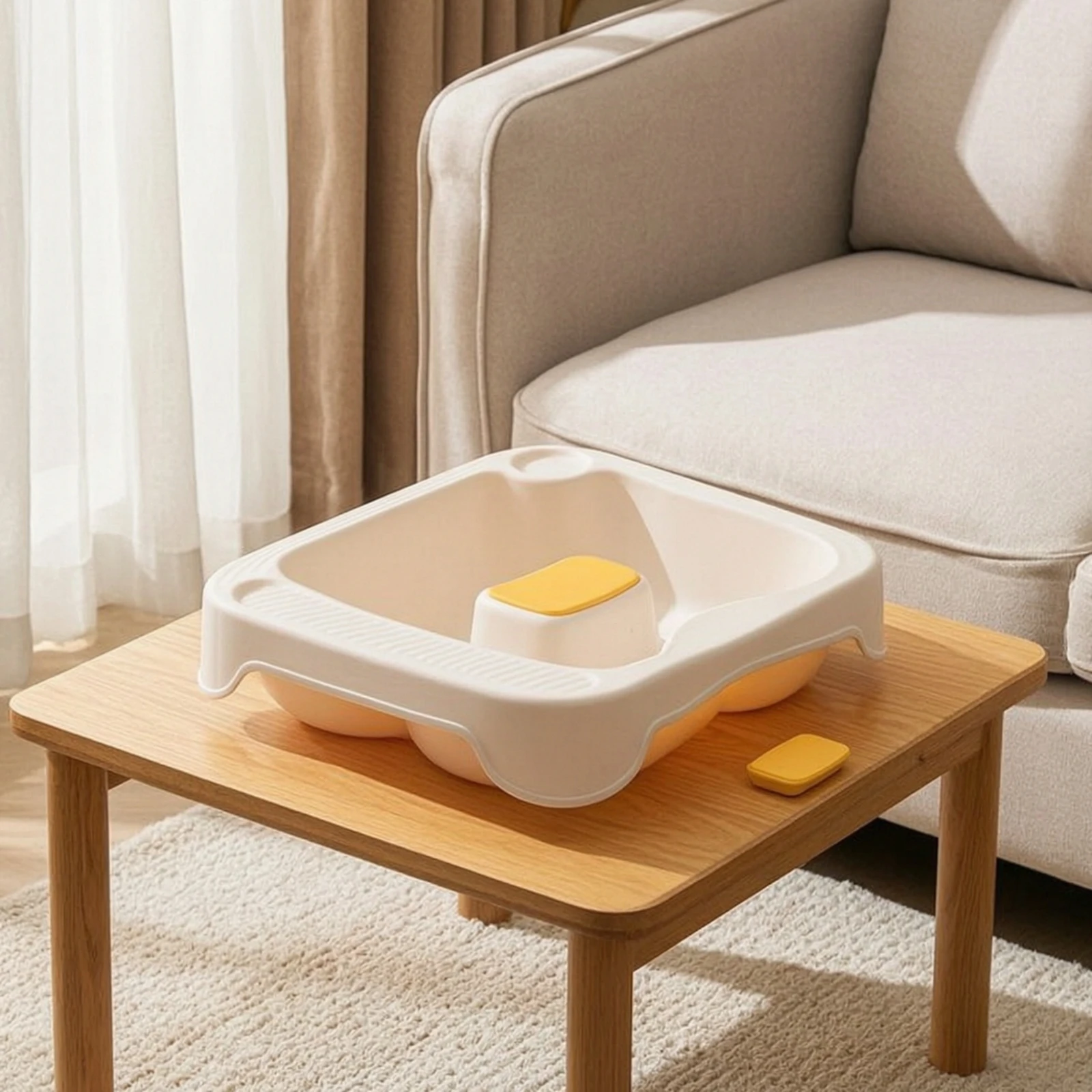 Bedside Shampoo Tray Comfortable Bedside Shampoo Basin Hair Washing Basin with Neck Support Molded Slim